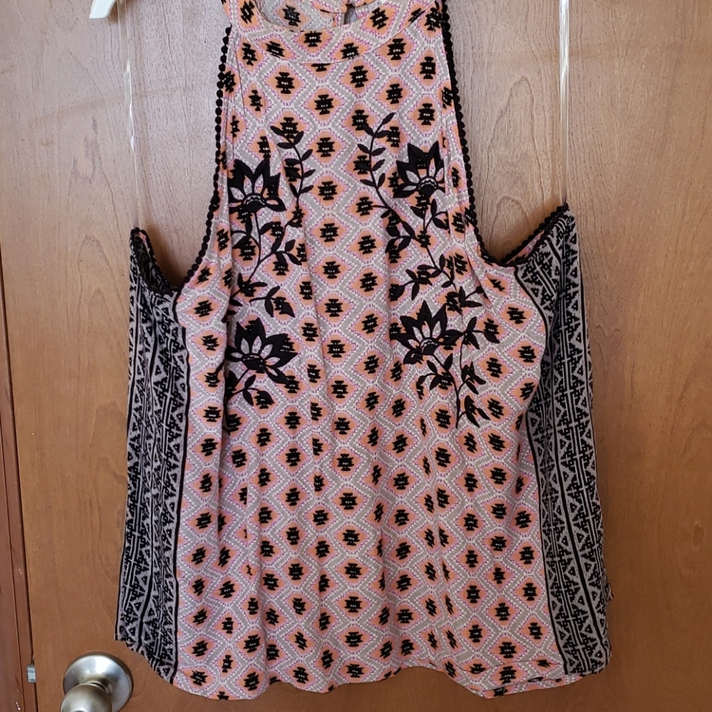 Aztec print halter top